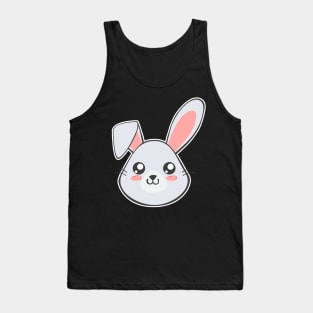 Cute Easter Bunny Face Graphic Tank Top